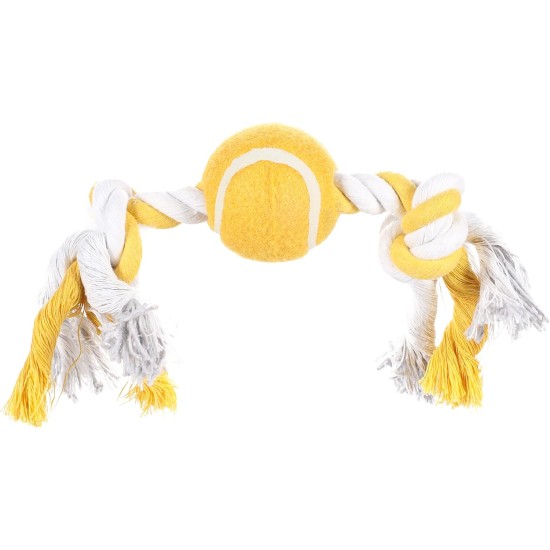 Flamingo 47786 Cotton Rope with Tennis Ball Flamingo 47786 Cotton Rope with Tennis Ball