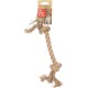 Flamingo Dog Toy Hemp Kush Pull Rope with 4 Knots Brown - 27 x 6 x 4.5 cm - Prevents Plaque - Massages the Gums - 100% Natural Flamingo Dog Toy Hemp Kush Pull Rope with 4 Knots Brown - 27 x 6 x 4.5 cm - Prevents Plaque - Massages the Gums - 100% Natural