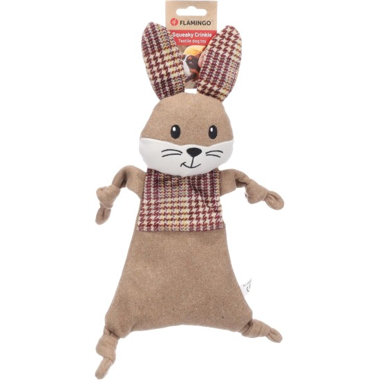 Flamingo Frestu Rabbit Toy Brown - With Squeaker and Crinkle Sound for Extra Fun - For All Dog Types Flamingo Frestu Rabbit Toy Brown - With Squeaker and Crinkle Sound for Extra Fun - For All Dog Types