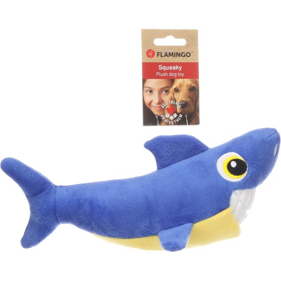 Flamingo Gebla Whale Shark Toy Blue - With Squeaker for Extra Fun, Can Be Filled With Snacks Flamingo Gebla Whale Shark Toy Blue - With Squeaker for Extra Fun, Can Be Filled With Snacks