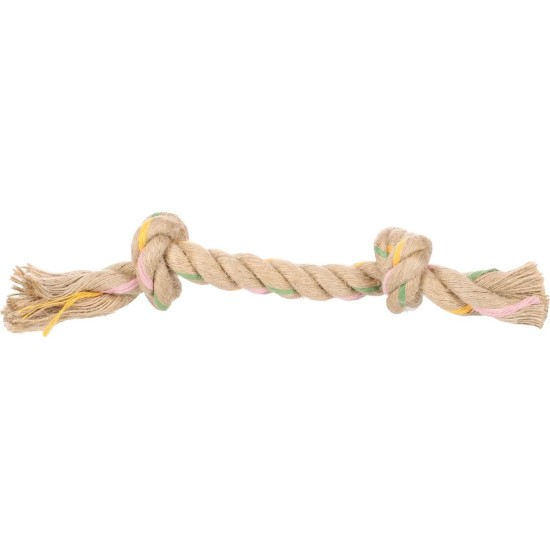 Flamingo Puppy Toy Luro Rope with 2 Knots Brown - M | 32cm L x 5cm W x 5cm H, 100% Natural Hemp Prevents Plaque and Massages Gums, Perfect for Puppies! Flamingo Puppy Toy Luro Rope with 2 Knots Brown - M | 32cm L x 5cm W x 5cm H, 100% Natural Hemp Prevents Plaque and Massages Gums, Perfect for Puppies!