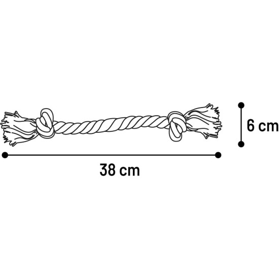 Flamingo Puppy Toy Luro Rope with 2 Knots Brown - M | 32cm L x 5cm W x 5cm H, 100% Natural Hemp Prevents Plaque and Massages Gums, Perfect for Puppies! Flamingo Puppy Toy Luro Rope with 2 Knots Brown - M | 32cm L x 5cm W x 5cm H, 100% Natural Hemp Prevents Plaque and Massages Gums, Perfect for Puppies!