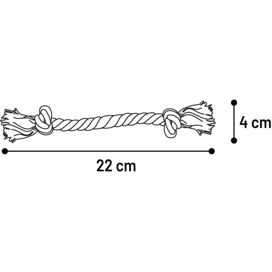 Flamingo Puppy Toy Luro Rope with 2 Knots Brown - M | 32cm L x 5cm W x 5cm H, 100% Natural Hemp Prevents Plaque and Massages Gums, Perfect for Puppies! Flamingo Puppy Toy Luro Rope with 2 Knots Brown - M | 32cm L x 5cm W x 5cm H, 100% Natural Hemp Prevents Plaque and Massages Gums, Perfect for Puppies!