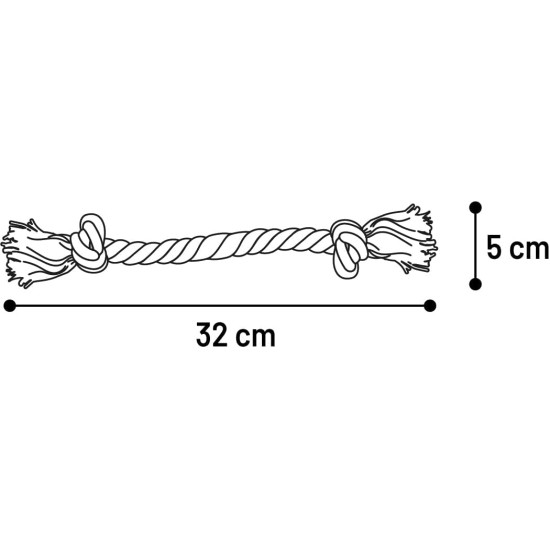 Flamingo Puppy Toy Luro Rope with 2 Knots Brown - M | 32cm L x 5cm W x 5cm H, 100% Natural Hemp Prevents Plaque and Massages Gums, Perfect for Puppies! Flamingo Puppy Toy Luro Rope with 2 Knots Brown - M | 32cm L x 5cm W x 5cm H, 100% Natural Hemp Prevents Plaque and Massages Gums, Perfect for Puppies!