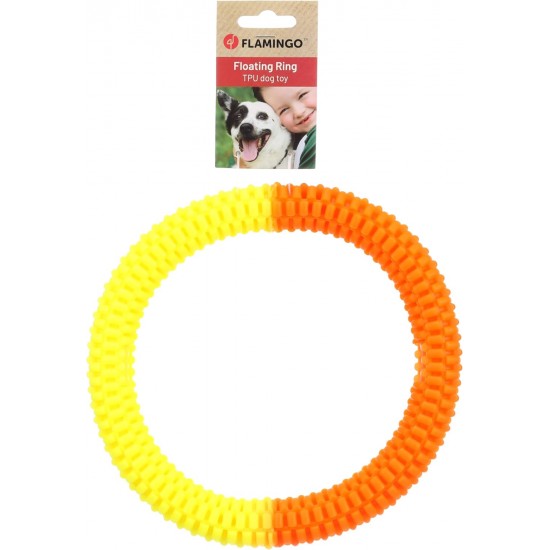 Flamingo Toy for Dogs Lipa Ring Yellow & Orange – 22 x 22 x 3 cm – Floatable Flamingo Toy for Dogs Lipa Ring Yellow & Orange – 22 x 22 x 3 cm – Floatable