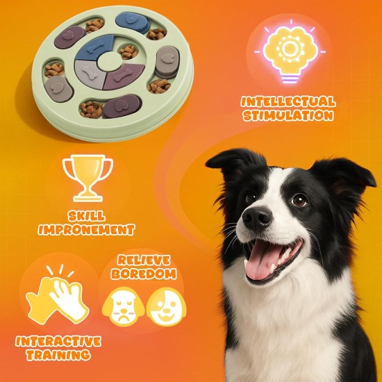 Flow fire Slow Feeder - Dog Puzzle Toy - Interactive Training Toy Box - Creative Dog, Intelligent Beginner, Improves Dog's IQ, Non-Slip, Slow Feeder for Flow fire Slow Feeder - Dog Puzzle Toy - Interactive Training Toy Box - Creative Dog, Intelligent Beginner, Improves Dog's IQ, Non-Slip, Slow Feeder for