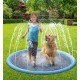Foldable Dog Pool Portable Non-Slip Outdoor Blue with Sprinkler Pump Size S Ø100cm Foldable Dog Pool Portable Non-Slip Outdoor Blue with Sprinkler Pump Size S Ø100cm