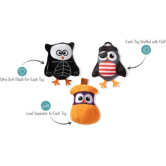 Fringe Studio Mini Dog Toy Set, Hey Boo, Set of 3 (289452) Fringe Studio Mini Dog Toy Set, Hey Boo, Set of 3 (289452)