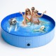 Furdreams Foldable Pet Swimming Pool, Hard Plastic Dog Bathtub, Portable, Multifunctional, Non-Slip PVC Kids Pool for Outdoor Use Enjoy Summer Shine in the Garden (Medium)