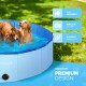 Furdreams Foldable Pet Swimming Pool, Hard Plastic Dog Bathtub, Portable, Multifunctional, Non-Slip PVC Kids Pool for Outdoor Use Enjoy Summer Shine in the Garden (Medium)