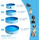 Furdreams Foldable Pet Swimming Pool, Hard Plastic Dog Bathtub, Portable, Multifunctional, Non-Slip PVC Kids Pool for Outdoor Use, Enjoy Summer Shine in Your Garden (Large) Furdreams Foldable Pet Swimming Pool, Hard Plastic Dog Bathtub, Portable, Multifunctional, Non-Slip PVC Kids Pool for Outdoor Use, Enjoy Summer Shine in Your Garden (Large)