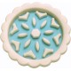 Furhaven Paws 'n Play Pie Slow Feeder Dog Toy, Fillable, Washable, White/Blue, One Size