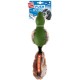 GiGwi Rubber Duck Dog Toy 'Push to Mute' Quiet and Squeaky Toy Interactive with Plush Tail - Green GiGwi Rubber Duck Dog Toy 'Push to Mute' Quiet and Squeaky Toy Interactive with Plush Tail - Green