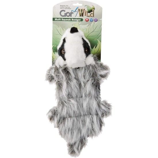 Gor Pets Soft Dog Toy Plush Wild Multi-Squeak Raccoon Gor Pets Soft Dog Toy Plush Wild Multi-Squeak Raccoon
