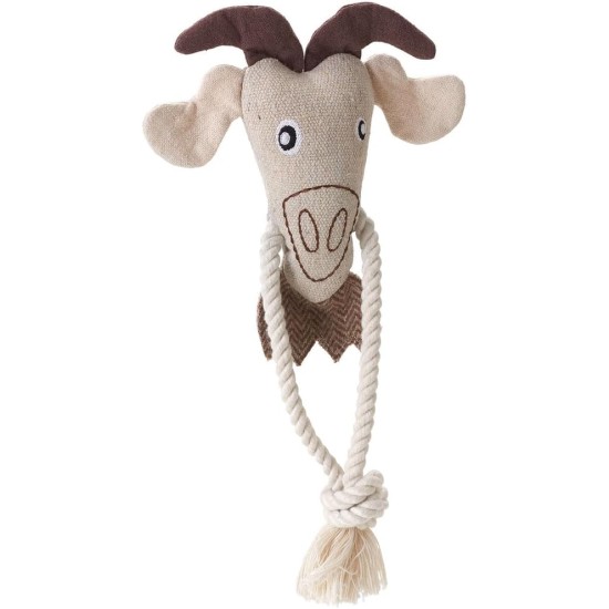 HUNTER Dog Toy Nebraska Goat with Rope 30 cm HUNTER Dog Toy Nebraska Goat with Rope 30 cm