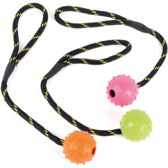 Happy Pet Studded Rope Ball 2" Happy Pet Studded Rope Ball 2"