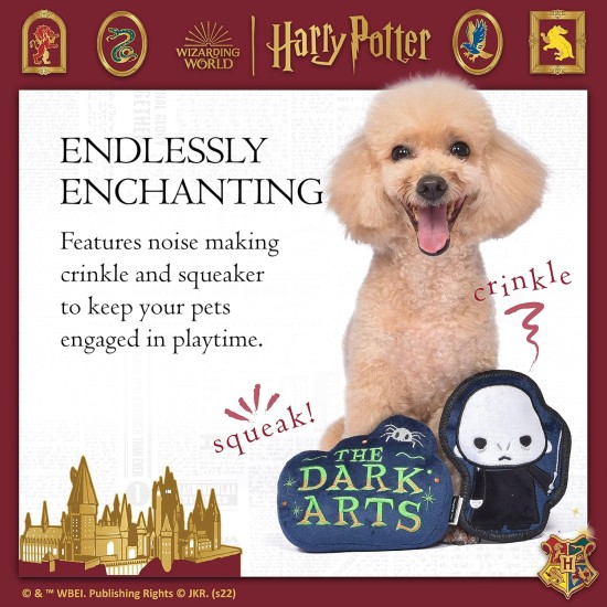 Harry Potter Voldemort 2 Piece Dog Toy Set, 6 Inch You Know Who Plush Figure, Toy and Dark Arts Plush Silhouette, Flat Toy, Official Pet Toy and Accessories, Voldemort Harry Potter Voldemort 2 Piece Dog Toy Set, 6 Inch You Know Who Plush Figure, Toy and Dark Arts Plush Silhouette, Flat Toy, Official Pet Toy and Accessories, Voldemort