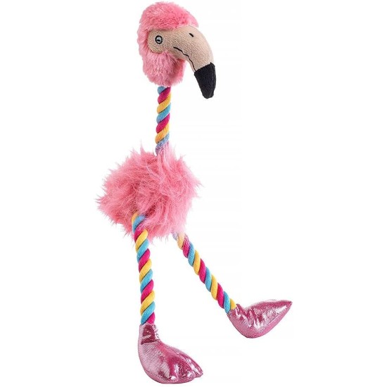 House of Paws Rainbow Flamingo Dog Toy, Large
