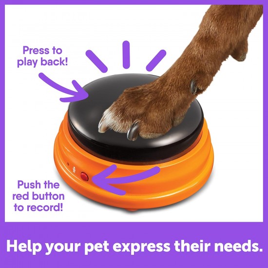 Hunger for Words Talking Pet Starter Kit, Recording Buttons for Dogs, Dog Talking Buttons, Teach Your Dog to Talk, Multicoloured, 1 Piece (Pack of 1), Plastic Hunger for Words Talking Pet Starter Kit, Recording Buttons for Dogs, Dog Talking Buttons, Teach Your Dog to Talk, Multicoloured, 1 Piece (Pack of 1), Plastic