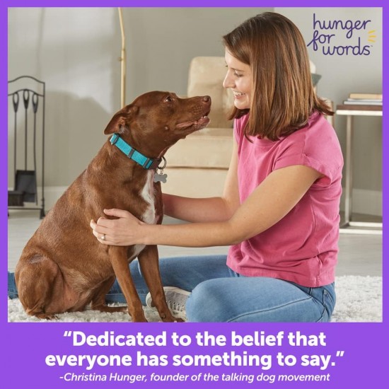Hunger for Words Talking Pet Starter Kit, Recording Buttons for Dogs, Dog Talking Buttons, Teach Your Dog to Talk, Multicoloured, 1 Piece (Pack of 1), Plastic Hunger for Words Talking Pet Starter Kit, Recording Buttons for Dogs, Dog Talking Buttons, Teach Your Dog to Talk, Multicoloured, 1 Piece (Pack of 1), Plastic