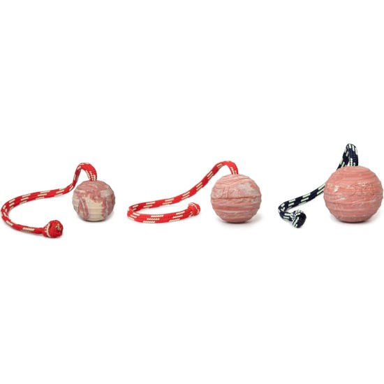 IDC 50mm Ribbed Rubber Ball with Cord IDC 50mm Ribbed Rubber Ball with Cord