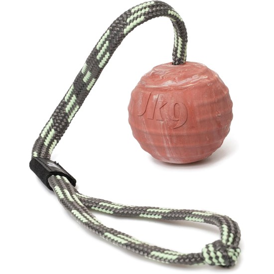 IDC 70mm Ribbed Rubber Ball with Cord IDC 70mm Ribbed Rubber Ball with Cord