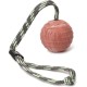IDC 70mm Ribbed Rubber Ball with Cord