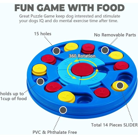Interactive Dog Puzzle Toy for Puppies, IQStimulation, Treat Training, Treat Dispenser for Intelligent Dogs, Puppies and Cats, Fun Feeding, Slow Feeding, to Help Digestion Interactive Dog Puzzle Toy for Puppies, IQStimulation, Treat Training, Treat Dispenser for Intelligent Dogs, Puppies and Cats, Fun Feeding, Slow Feeding, to Help Digestion