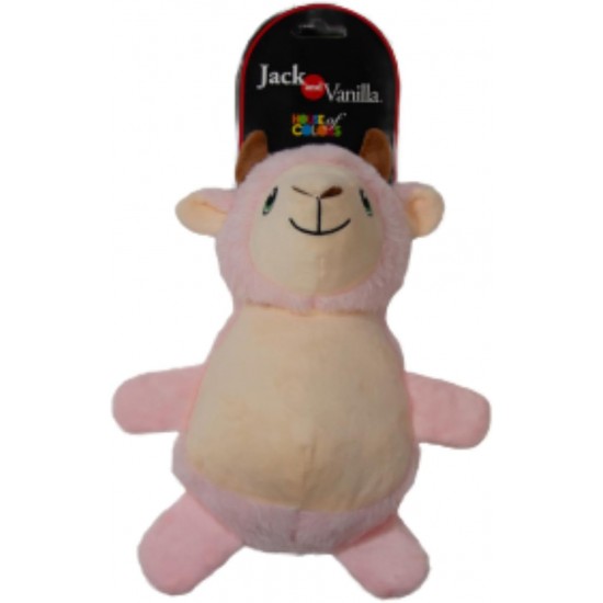 JACK AND VANILLA, Flatties Cow Dog Toy, White/Black, 45 cm, Realistic Design, Sounds and Washable, Ideal for Interactive Games, Bright Colours JACK AND VANILLA, Flatties Cow Dog Toy, White/Black, 45 cm, Realistic Design, Sounds and Washable, Ideal for Interactive Games, Bright Colours