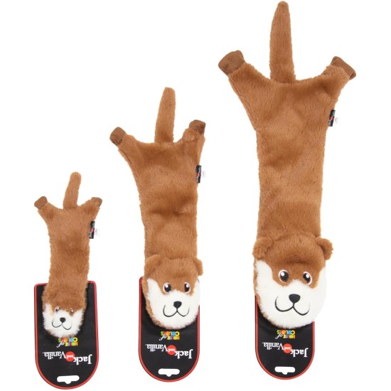 JACK AND VANILLA, Flatties Cow Dog Toy, White/Black, 45 cm, Realistic Design, Sounds and Washable, Ideal for Interactive Games, Bright Colours JACK AND VANILLA, Flatties Cow Dog Toy, White/Black, 45 cm, Realistic Design, Sounds and Washable, Ideal for Interactive Games, Bright Colours