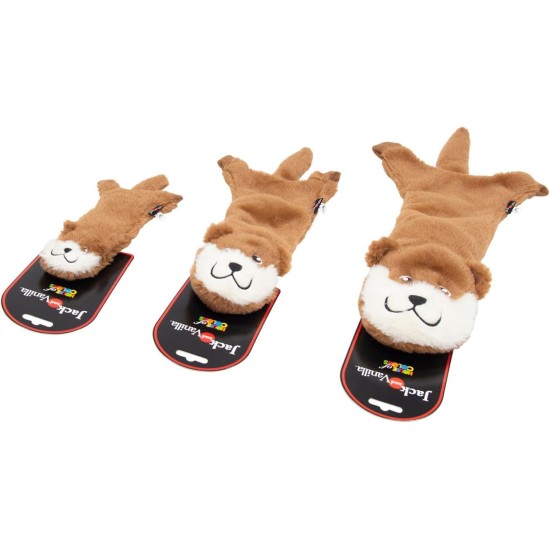 JACK AND VANILLA, Flatties Cow Dog Toy, White/Black, 45 cm, Realistic Design, Sounds and Washable, Ideal for Interactive Games, Bright Colours JACK AND VANILLA, Flatties Cow Dog Toy, White/Black, 45 cm, Realistic Design, Sounds and Washable, Ideal for Interactive Games, Bright Colours