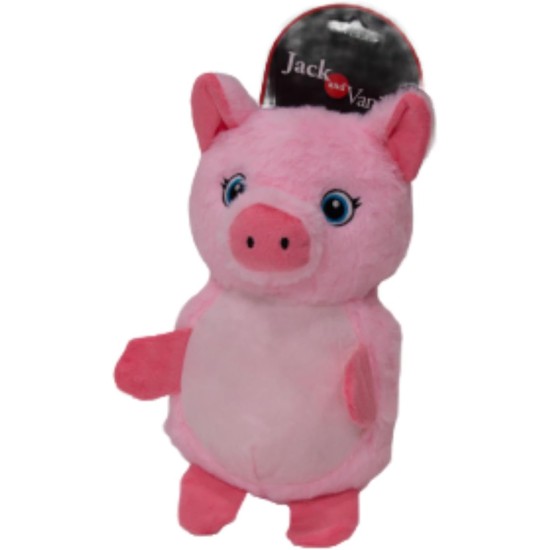 JACK AND VANILLA, Flatties Cow Dog Toy, White/Black, 45 cm, Realistic Design, Sounds and Washable, Ideal for Interactive Games, Bright Colours JACK AND VANILLA, Flatties Cow Dog Toy, White/Black, 45 cm, Realistic Design, Sounds and Washable, Ideal for Interactive Games, Bright Colours