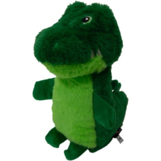 JACK AND VANILLA, Interactive Alligator Cuddly Toy for Dogs and Cats, Integrated Squeaker, Durable and Non-Toxic Materials, Easy to Clean, 18 cm, Green JACK AND VANILLA, Interactive Alligator Cuddly Toy for Dogs and Cats, Integrated Squeaker, Durable and Non-Toxic Materials, Easy to Clean, 18 cm, Green