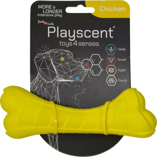 JACK AND VANILLA, Interaktives Hundespielzeug aus gedrehtem Knochen, Speckduft, langlebig und ungiftig, ideal zum Spielen drinnen und draußen, 11 cm, Mehrfarbig, Playscent-Modell JACK AND VANILLA, Interaktives Hundespielzeug aus gedrehtem Knochen, Speckduft, langlebig und ungiftig, ideal zum Spielen drinnen und draußen, 11 cm, Mehrfarbig, Playscent-Modell