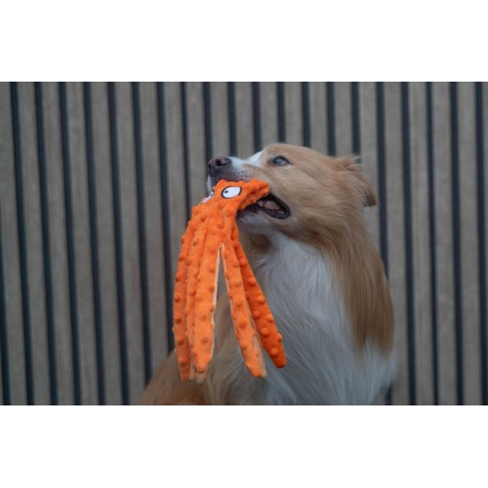 JACK AND VANILLA, Interaktives Oktopus-Hundespielzeug, weich und langlebig, ideal für große Hunde, 45 cm, dunkelblaue Farbe, perfekt zum Spielen und Kuscheln, Bubble-Plüschmodell JACK AND VANILLA, Interaktives Oktopus-Hundespielzeug, weich und langlebig, ideal für große Hunde, 45 cm, dunkelblaue Farbe, perfekt zum Spielen und Kuscheln, Bubble-Plüschmodell