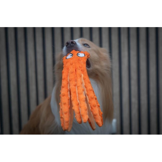 JACK AND VANILLA, Interaktives Oktopus-Hundespielzeug, weich und langlebig, ideal für große Hunde, 45 cm, dunkelblaue Farbe, perfekt zum Spielen und Kuscheln, Bubble-Plüschmodell JACK AND VANILLA, Interaktives Oktopus-Hundespielzeug, weich und langlebig, ideal für große Hunde, 45 cm, dunkelblaue Farbe, perfekt zum Spielen und Kuscheln, Bubble-Plüschmodell