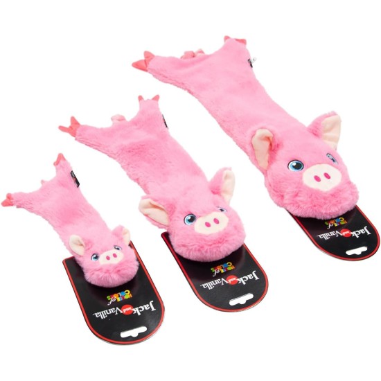 JACK AND VANILLA, Pink Pig 30cm Realistic Design Soft Toy with Sound and Washable Ideal for Interactive Play Bright Colour Flatties Model JACK AND VANILLA, Pink Pig 30cm Realistic Design Soft Toy with Sound and Washable Ideal for Interactive Play Bright Colour Flatties Model