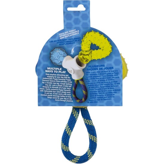 JW - Puppy Connects Teething Chew - Puppy Chew Toy - Relieves Toothache - 3 Different Attachments - Tooth Ring - Rope - Plastic Ball - One Size for Puppies JW - Puppy Connects Teething Chew - Puppy Chew Toy - Relieves Toothache - 3 Different Attachments - Tooth Ring - Rope - Plastic Ball - One Size for Puppies