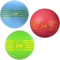 JW PET ISqueak Squeaky Dog Puppy Toy for Fetching and Chewing Large Ball 3 Pieces JW PET ISqueak Squeaky Dog Puppy Toy for Fetching and Chewing Large Ball 3 Pieces