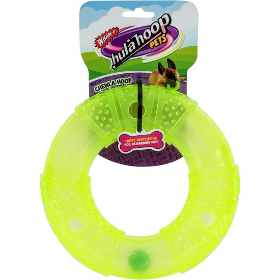 Jazwares Wham-O Pets Chewla-Hoop Treat Dispenser - Boredom Buster, Mentally Stimulating, Challenging Interactive Dog Toy Jazwares Wham-O Pets Chewla-Hoop Treat Dispenser - Boredom Buster, Mentally Stimulating, Challenging Interactive Dog Toy