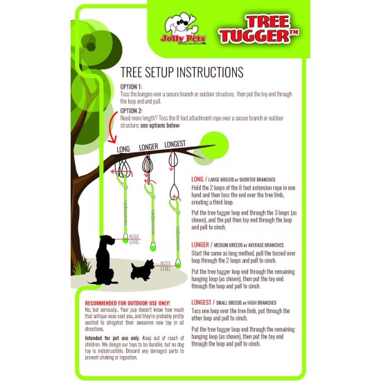 Jolly Pets Dog Train Toy Tree - Green Jolly Pets Dog Train Toy Tree - Green