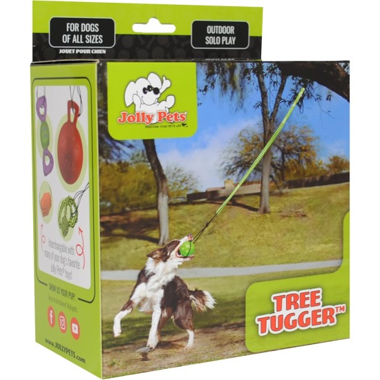 Jolly Pets Dog Train Toy Tree - Green Jolly Pets Dog Train Toy Tree - Green