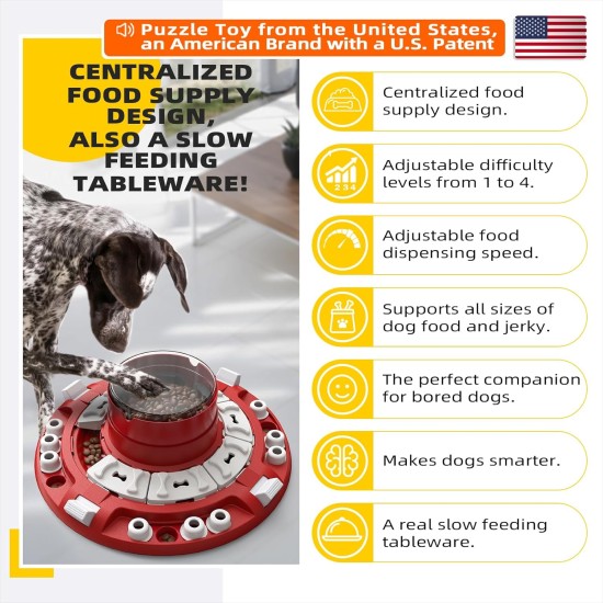 KADTC Puzzle Toy for Boredom and Mental Stimulating Best Slow Feeder Busy Puppy Brain Games Mental Stimulation Toy Level 4 in 1 KADTC Puzzle Toy for Boredom and Mental Stimulating Best Slow Feeder Busy Puppy Brain Games Mental Stimulation Toy Level 4 in 1
