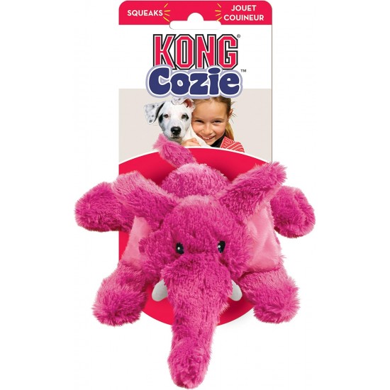 KONG Cozie Elmer Elephant - Indoor Squeaky Dog Plush Toy - Small Dogs KONG Cozie Elmer Elephant - Indoor Squeaky Dog Plush Toy - Small Dogs