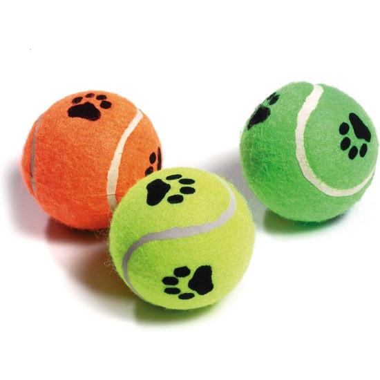 Karlie 45650 Tennis Balls with Squeaker Assorted Colours Set of 3 Karlie 45650 Tennis Balls with Squeaker Assorted Colours Set of 3