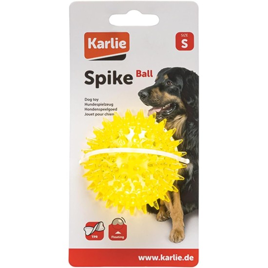 Karlie Ball with Rope - Dog Toy - TPR / Cotton - Yellow - 16 x 7 x 7 Karlie Ball with Rope - Dog Toy - TPR / Cotton - Yellow - 16 x 7 x 7