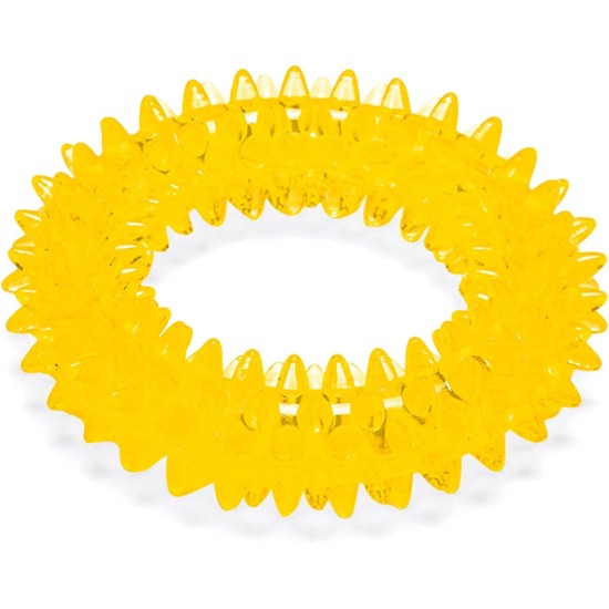Karlie Ball with Rope - Dog Toy - TPR / Cotton - Yellow - 16 x 7 x 7 Karlie Ball with Rope - Dog Toy - TPR / Cotton - Yellow - 16 x 7 x 7