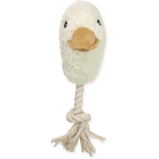 Karlie Duck with Rope, Dog Toy, Plush, Beige, 24 x 13 x 10 cm Karlie Duck with Rope, Dog Toy, Plush, Beige, 24 x 13 x 10 cm
