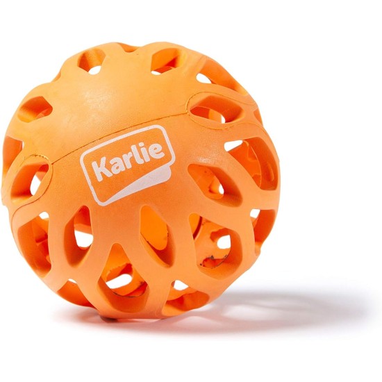 Karlie GRID PLAYBALL, RUBBER KOKO, ORANGE, 8 X 8 X 16, 5 CM, S Karlie GRID PLAYBALL, RUBBER KOKO, ORANGE, 8 X 8 X 16, 5 CM, S