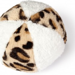 Karlie Safari Ball Plush Dog Toy, White/Brown, Diameter 11 cm Karlie Safari Ball Plush Dog Toy, White/Brown, Diameter 11 cm